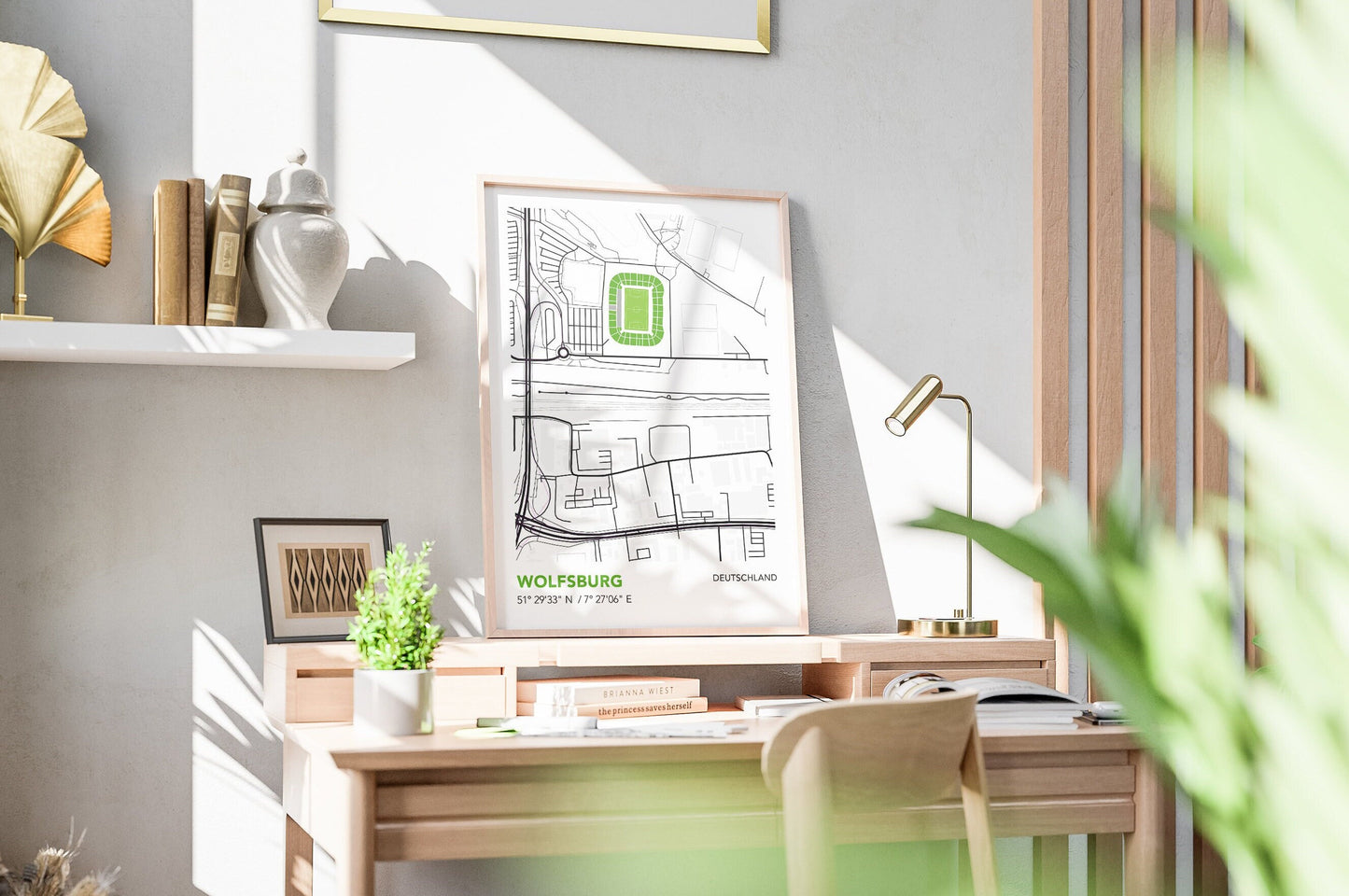 Wolfsburg Stadion Arena Poster für Bundesliga Fan