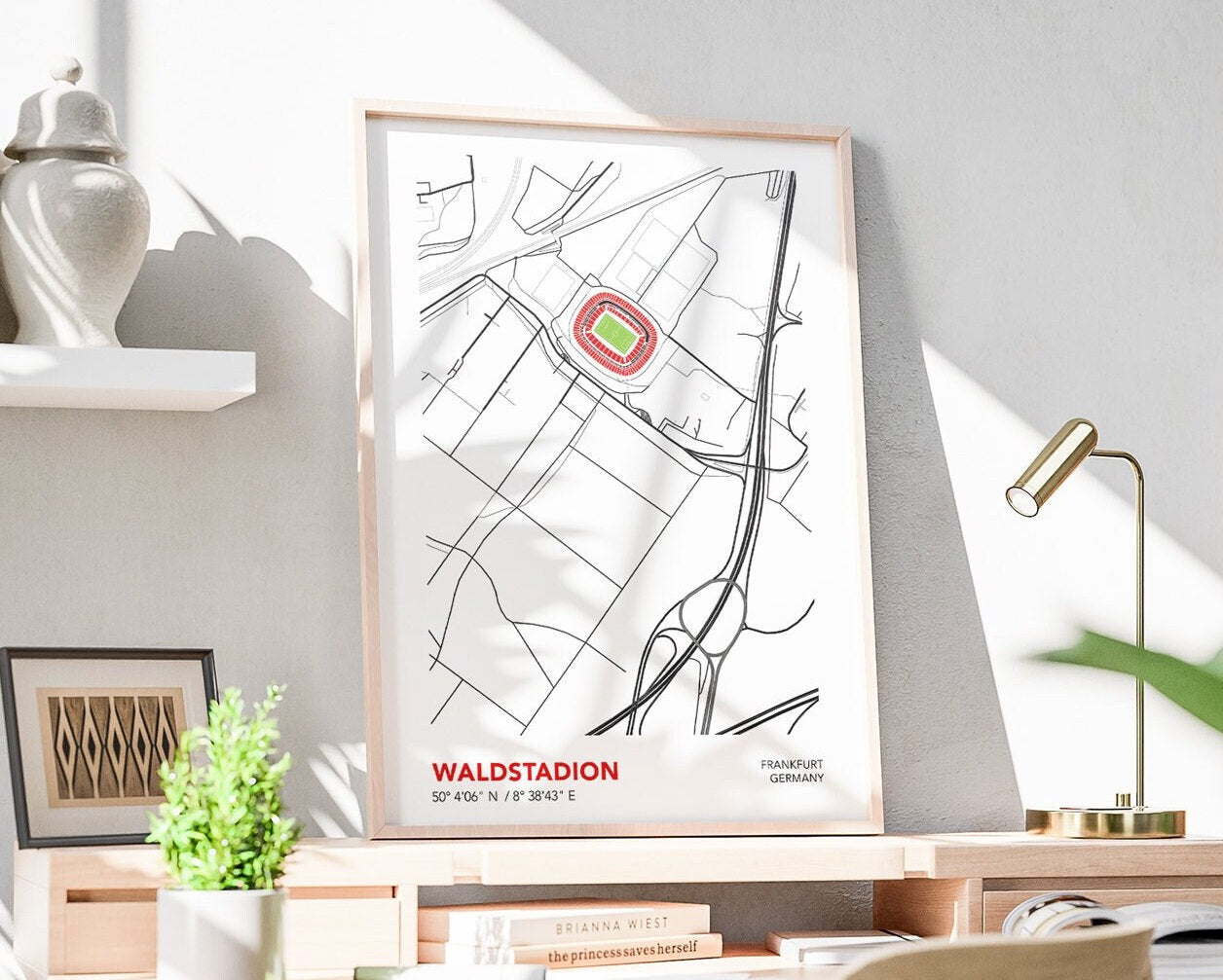 Eintracht Frankfurt Waldstadion Poster Print Bundesliga Geschenk