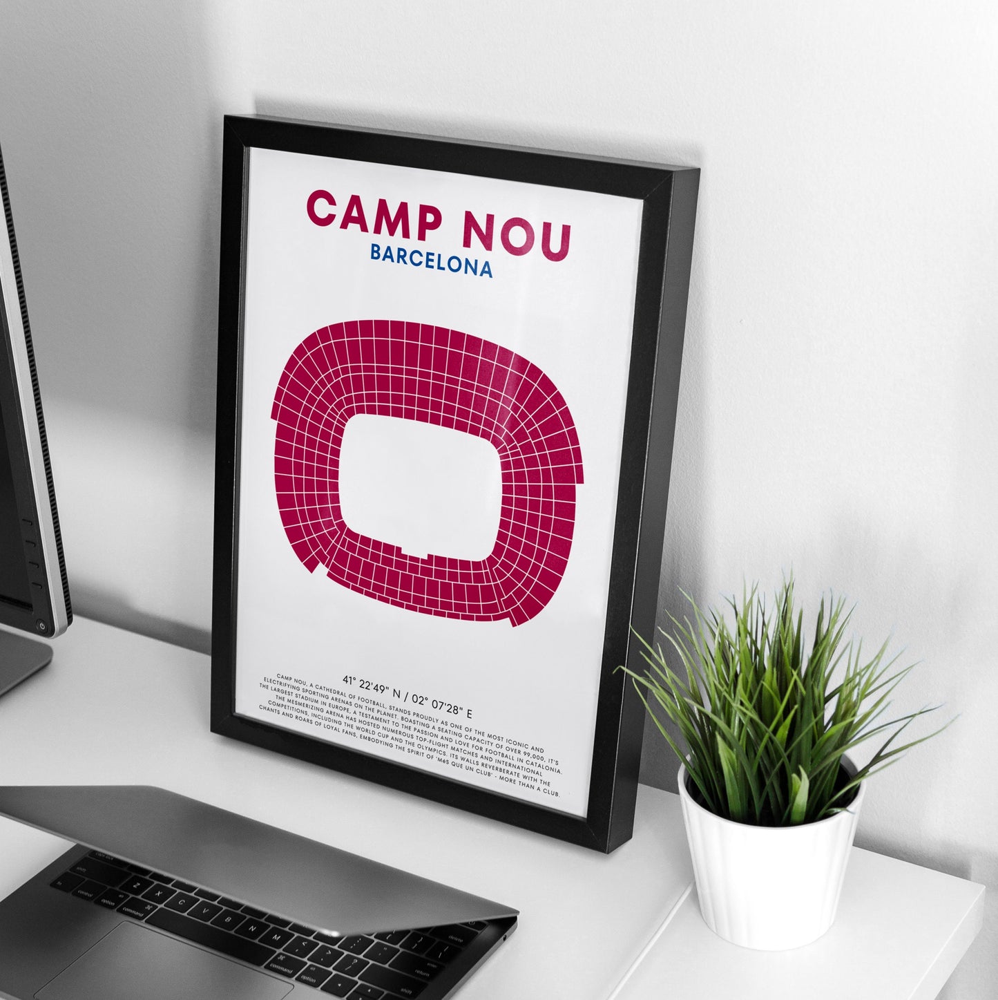 Camp Nou FC Barcelona Poster - Fußballstadion Sitzplan, Wandkunst für Fußballfans, FC Barcelona Sportdekor, Einzigartiges Geschenk