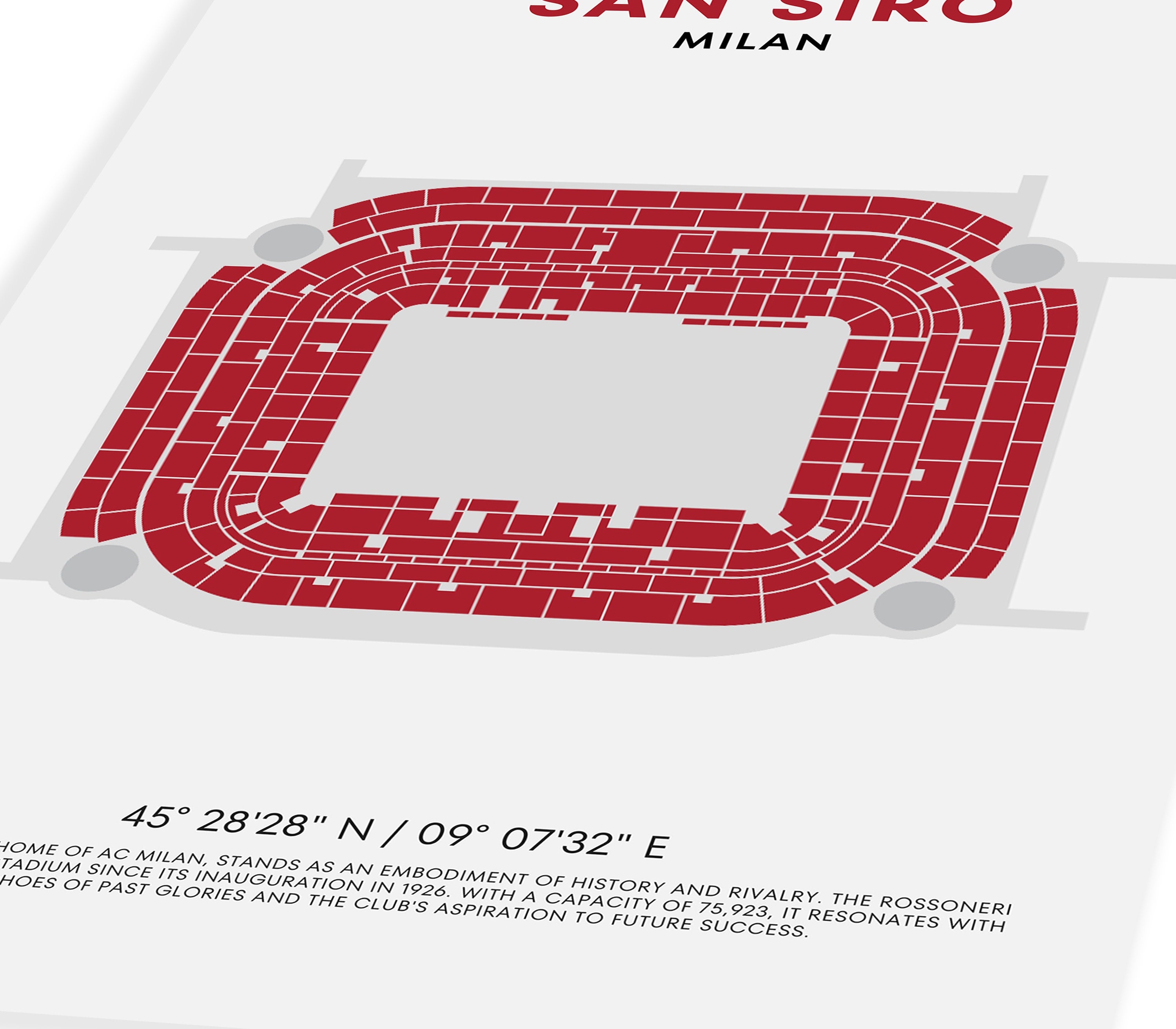 AC Milan San Siro Print stadium poster for fans