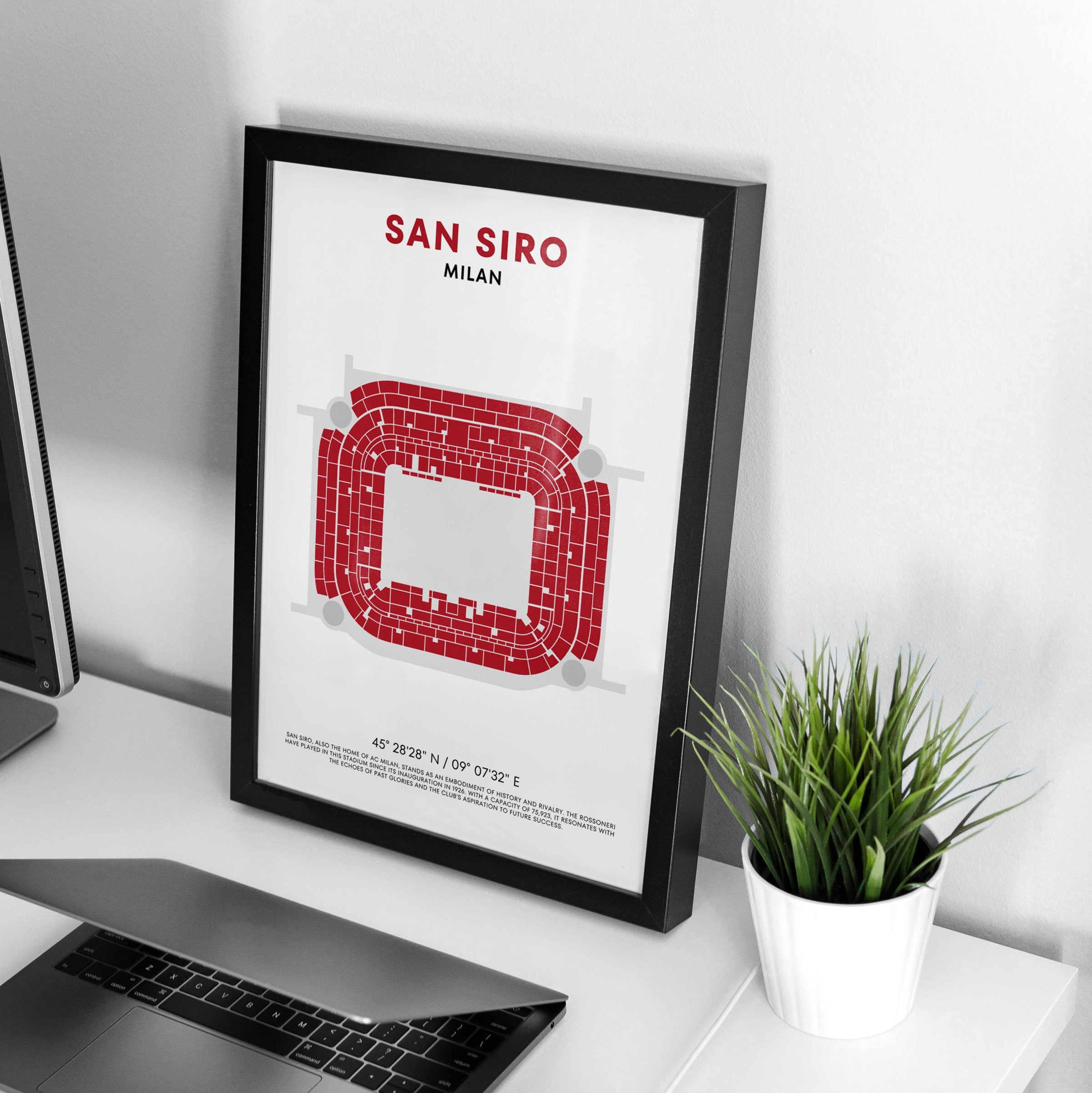 AC Milan San Siro Print stadium poster for fans