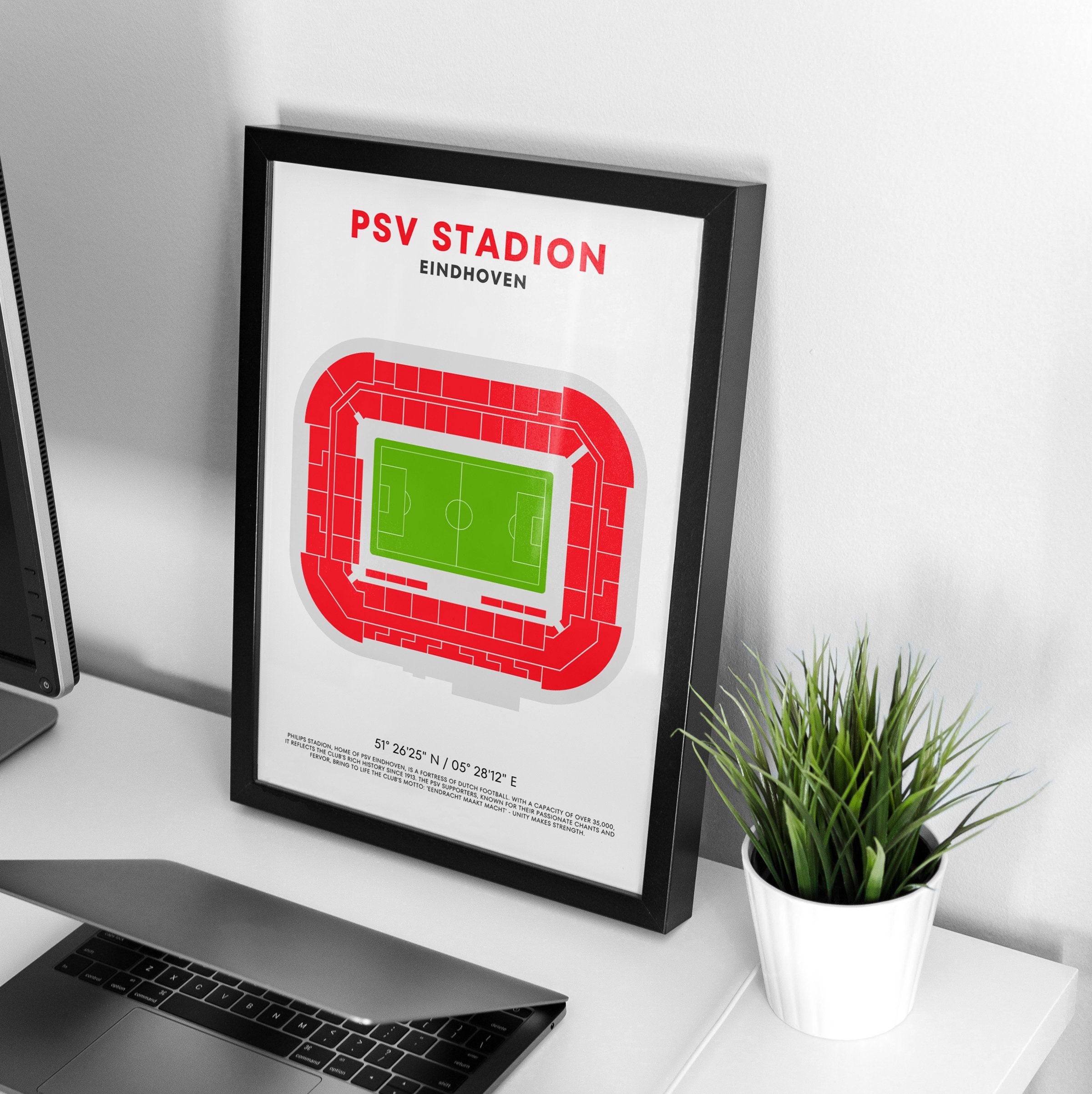 PSV Eindhoven Stadium Art Print football wall poster