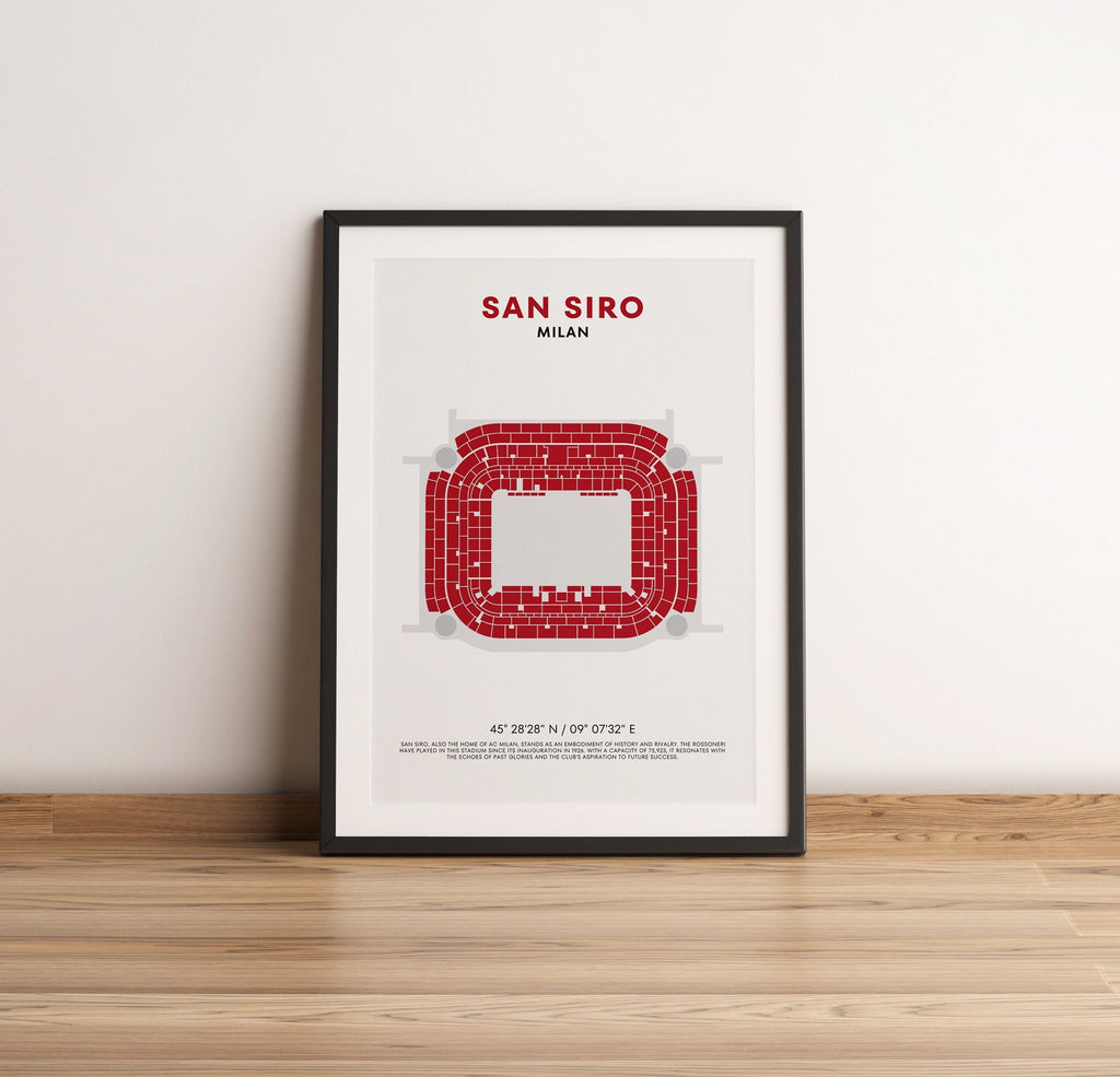 AC Milan San Siro Print stadium poster for fans